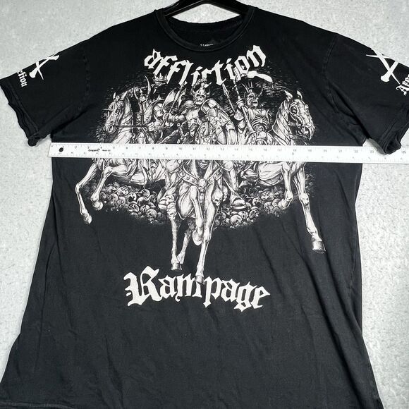 Affliction Signature Series T Shirt Mens XL Knights Jousting Graphic Tee Rampage - Picture 3 of 9